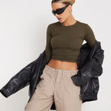 Bon Long Sleeve Top in Olive