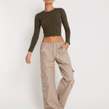 Bon Long Sleeve Top in Olive