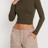 Bon Long Sleeve Top in Olive