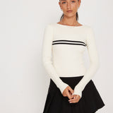 Buana Long Sleeve Top in Ivory