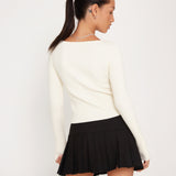 Buana Long Sleeve Top in Ivory