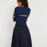 Canita Arinah Long Sleeve Co-Ord Top in Navy Blue