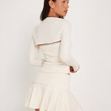 Suri Rib Shrug Top in Ivory