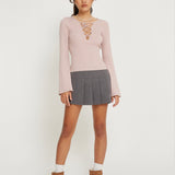 Issey Long Sleeve Top in Dusty Rose
