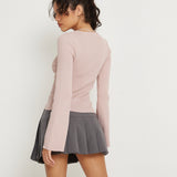 Issey Long Sleeve Top in Dusty Rose