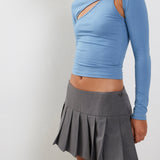 Kaze Long Sleeve Top in Faded Denim