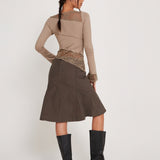 Lucca Long Sleeve Top in Lace Natural