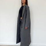Malati Longline Coat in Charcoal