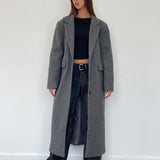 Malati Longline Coat in Charcoal