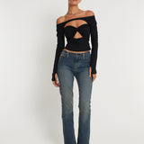 Malin Eloa Shrug Top in Black
