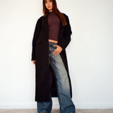 Melani Longline Coat in Black