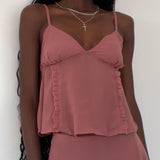 Melly Chiffon Cami Top in Dessert Sand