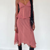 Albertha Midi Skirt in Dessert Sand