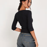 Neha Crop Top in Black