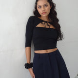 Neha Crop Top in Black