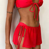 Yargo Mesh Sarong in Scarlet Red