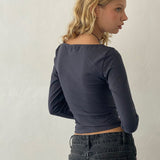 Sisil Long Sleeve Top in Ocean Storm