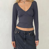 Sisil Long Sleeve Top in Ocean Storm