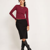 Suratmi Long Sleeve Top in Plum