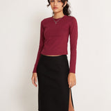 Suratmi Long Sleeve Top in Plum