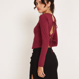 Suratmi Long Sleeve Top in Plum