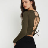 Suratmi Long Sleeve Top in Olive