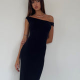 Tehyun Maxi Dress in Rib Black