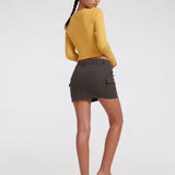 Zehra Long Sleeve Top in Rib Yolk Yellow